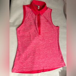 Under Armor Heat Gear, sleeveless shirt. Pink sz M